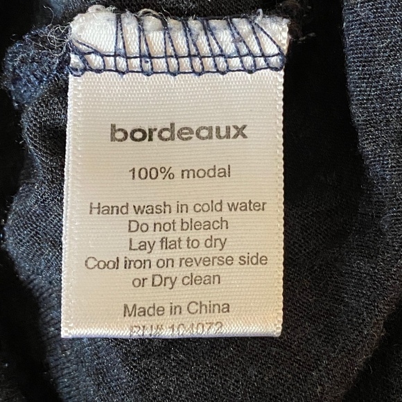 Bordeaux I Anthro I Blue Draped Top with Built-In Tank - Picture 4 of 16